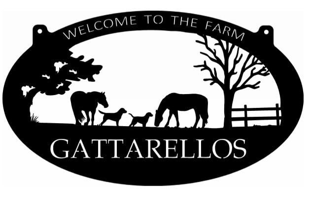 Large Personalized Metal Sign HORSES DOG Fence CAT