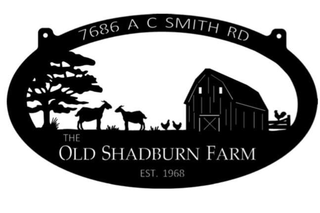 Metal FARM Sign with barn and goats pig chicken sign with your name