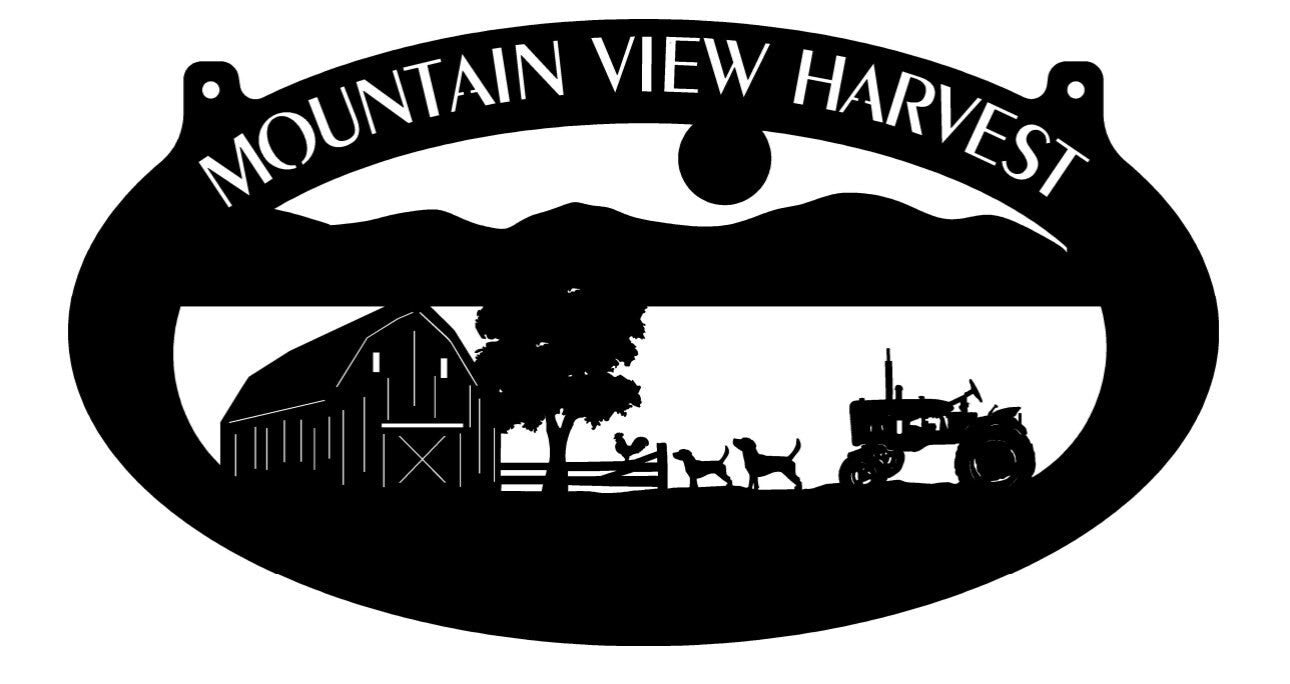 Large Personalized Metal Sign Tractor dogs chicken rooster