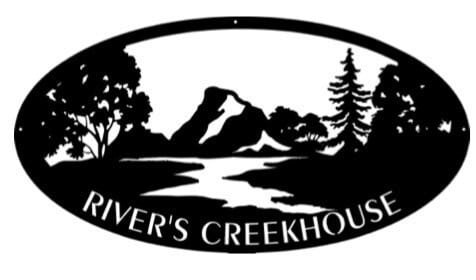 Metal MOUNTAIN River Sign, creek mountain cabin sign, metal cabin sign