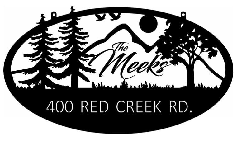 Metal MOUNTAIN Sign, cabin sign, metal cabin sign