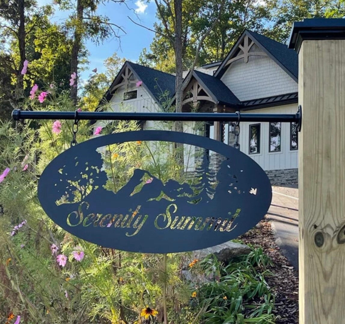 Metal MOUNTAIN Sign, cabin sign, metal cabin sign