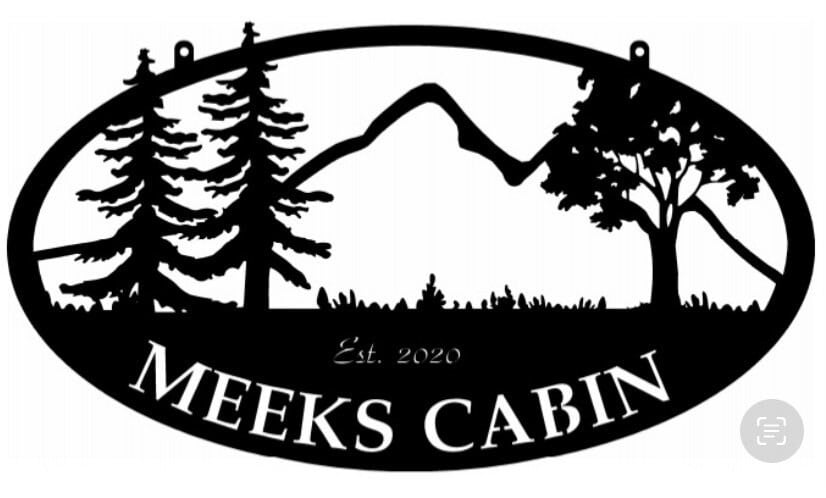 Metal MOUNTAIN Sign, cabin sign, metal cabin sign