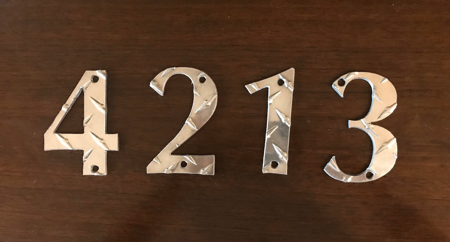 Metal HOUSE NUMBER 4inch, metal house number, stocking stuffer