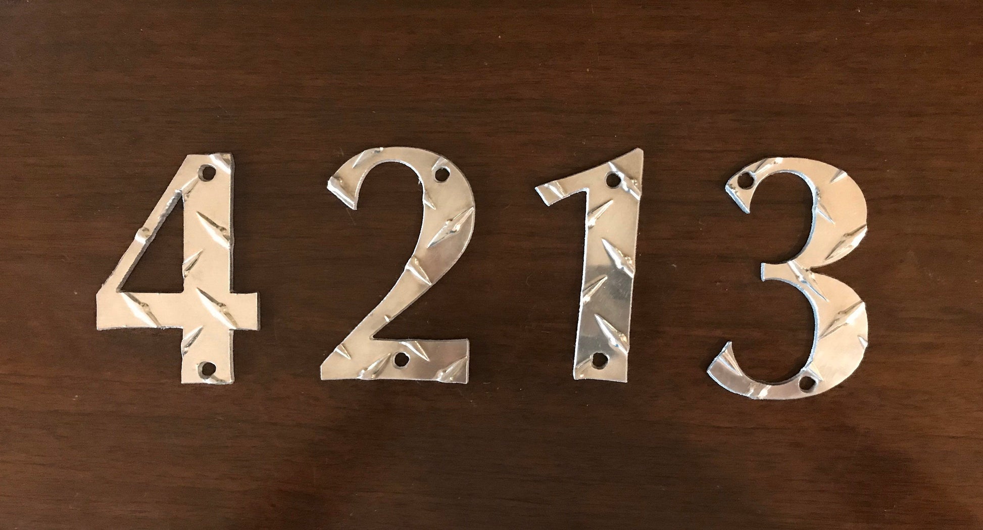 Metal HOUSE NUMBER 4inch, metal house number, stocking stuffer