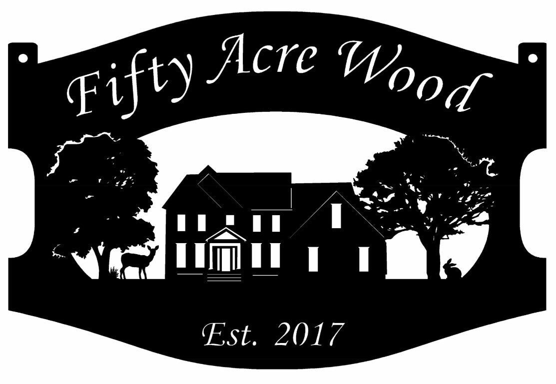 Metal HOUSE Sign with house, front porch horse sign, 3ft