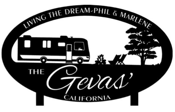 Metal moterhome sign ,MOTERHOME Campfire sign