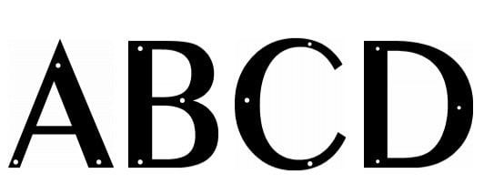 METAL LETTERS 6 inch or 8 inch or 10 inch or 12 inch