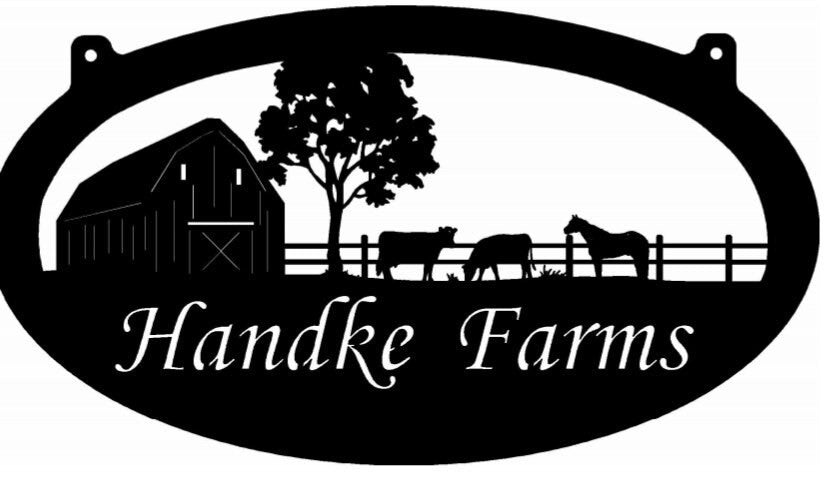 Metal Farm Sign Barn Cow Horse fence, horse pasture sign
