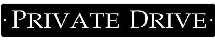 Metal PRIVATE N0 ENTRY SIGN , Private sign 24inch