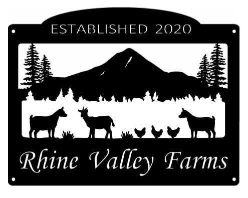 Metal Nigerian Dwarf Goat sign ,GOATS Mountain chickens