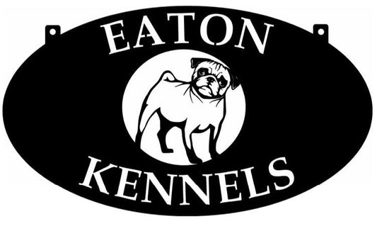 Metal DOG KENNEL Sign , custom dog sign with your name or business