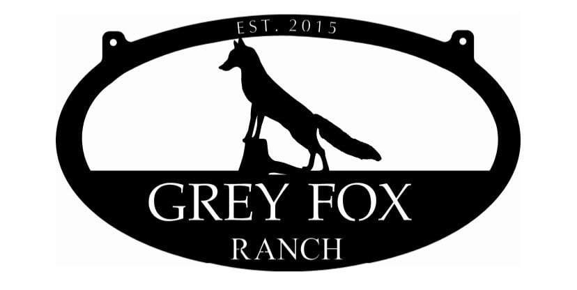 Laser cut Fox sign, FOX address sign, Oval metal FOX sign