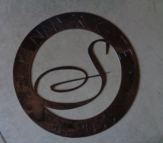 Metal MONOGRAM SIGN gorgeous front door accent