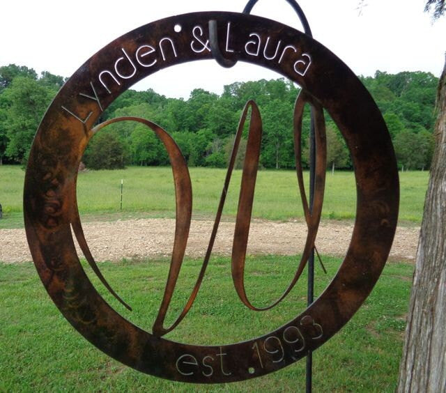 Metal MONOGRAM SIGN gorgeous front door accent