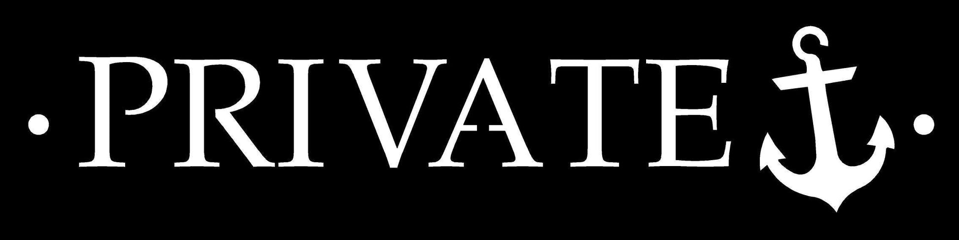 Metal PRIVATE DOCK sign in powder coat