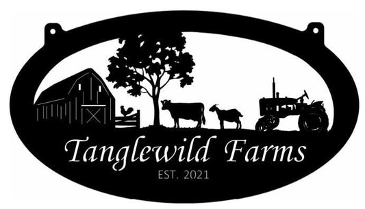 Metal FARM Sign, Barn Cow Goat Tractor SIGN
