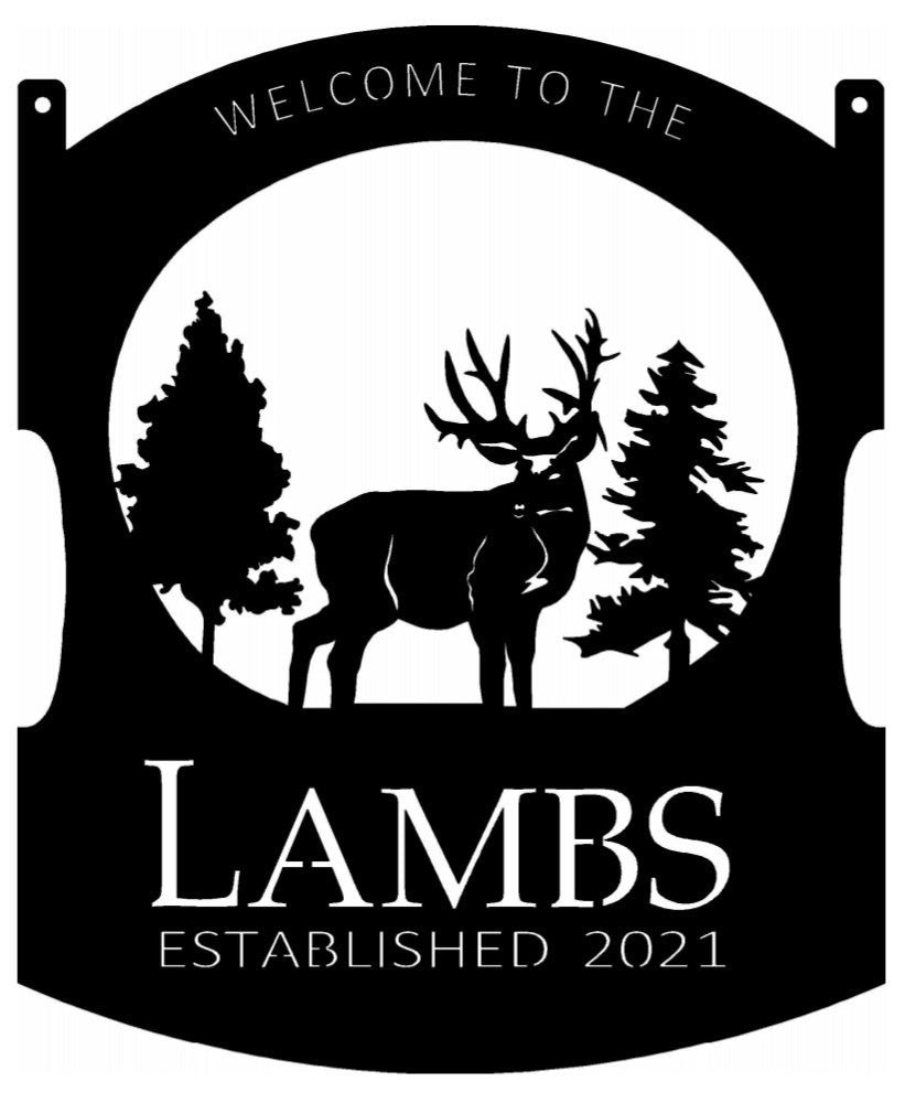 Metal Buck Evergreen Sign