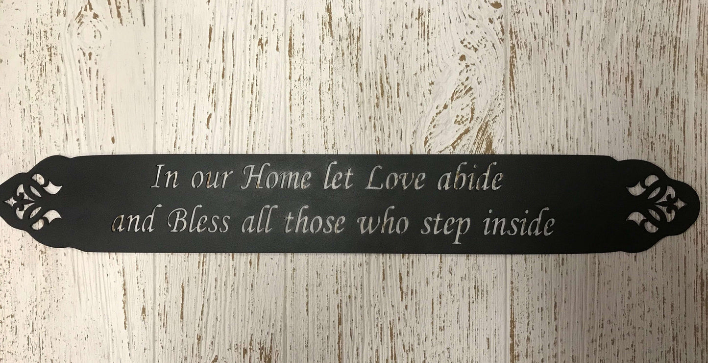 Metal In Our HOME Let LOVE ABIDE plaque