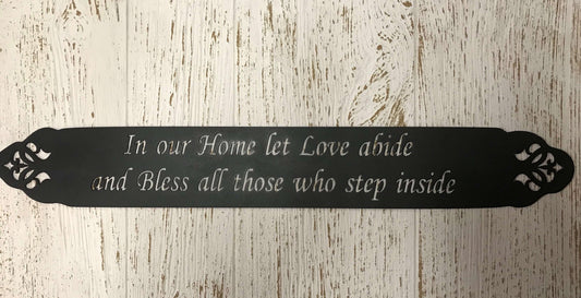 Metal In Our HOME Let LOVE ABIDE plaque