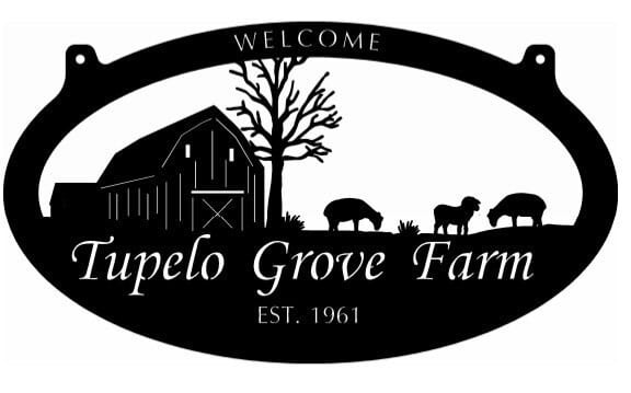 Metal SHEEP Sign, barn sheep pasture sign customized with your name