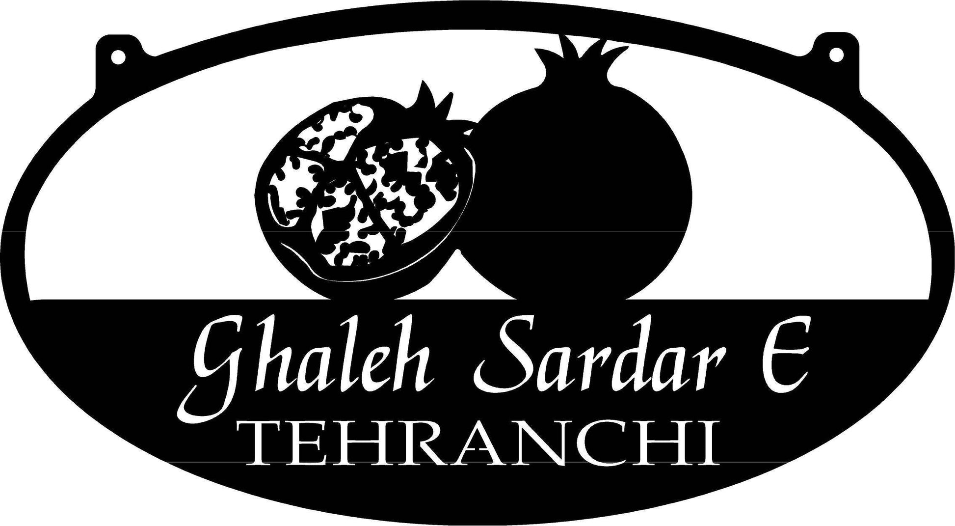 Metal POMEGRANATE Sign, Pomegranate sign 3ft, customized fruit farm sign