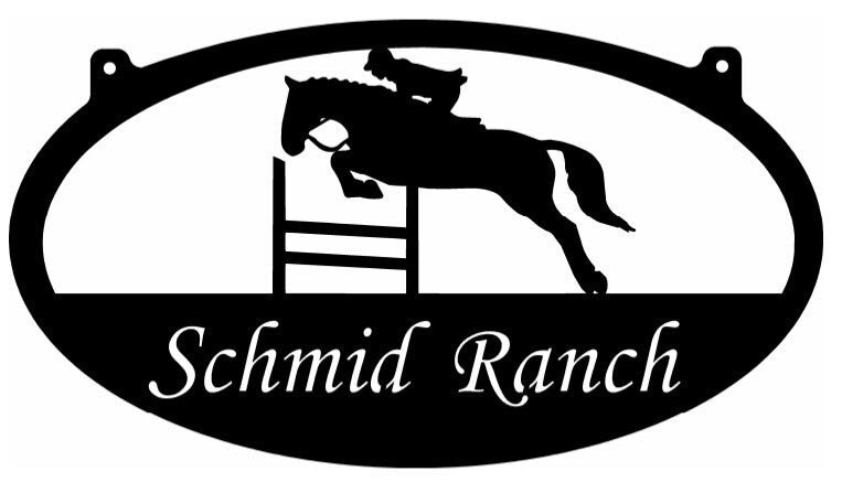 JUMPING HORSE sign, metal sign