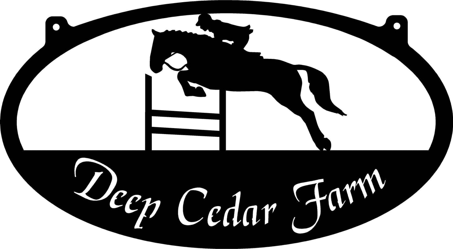 JUMPING HORSE sign, metal sign