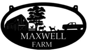 Metal FARM Sign with Fence and chicken, Goat and pickup