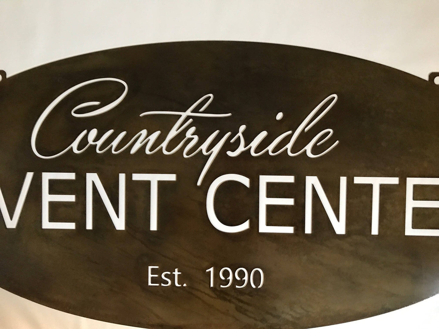 Metal custom sign , Oval 4ft sign, metal sign with your logo, laser cut oval sign