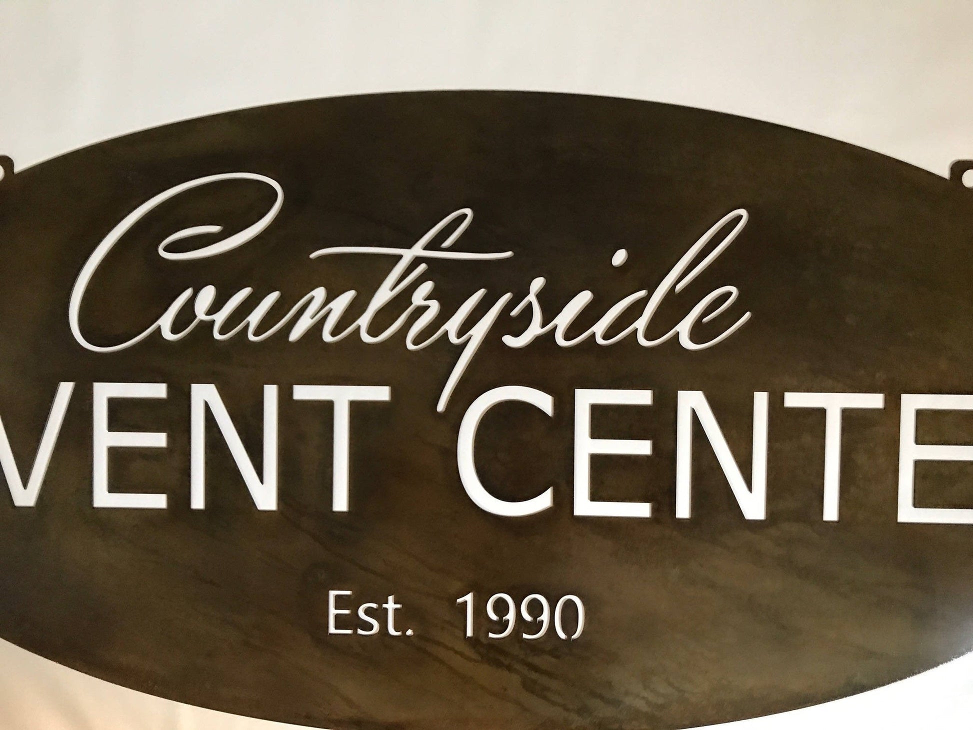 Metal custom sign , Oval 4ft sign, metal sign with your logo, laser cut oval sign