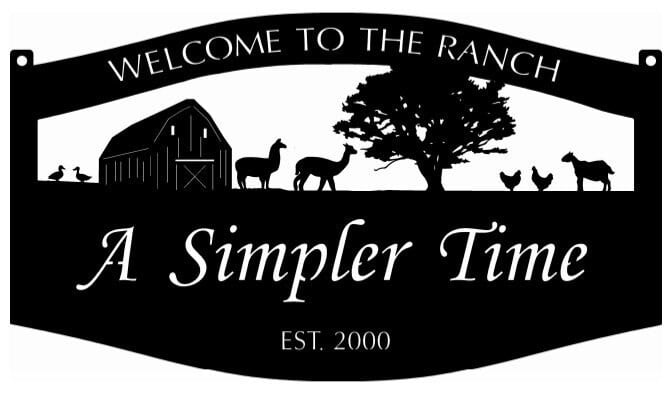 Metal FARM Sign ,barn, ALPACA, GOAT sign customized with your name