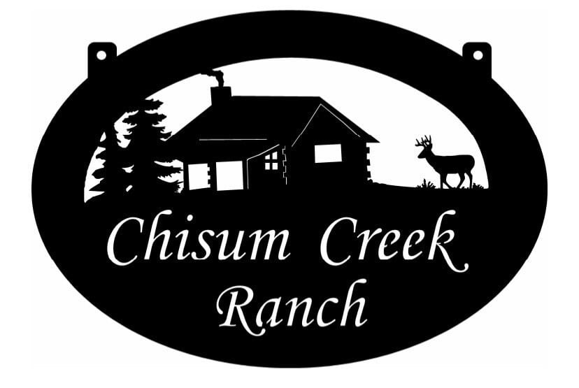 Metal Cabin moose or bear sign,3 ft metal SIGN with CABIN and BEAR or moose