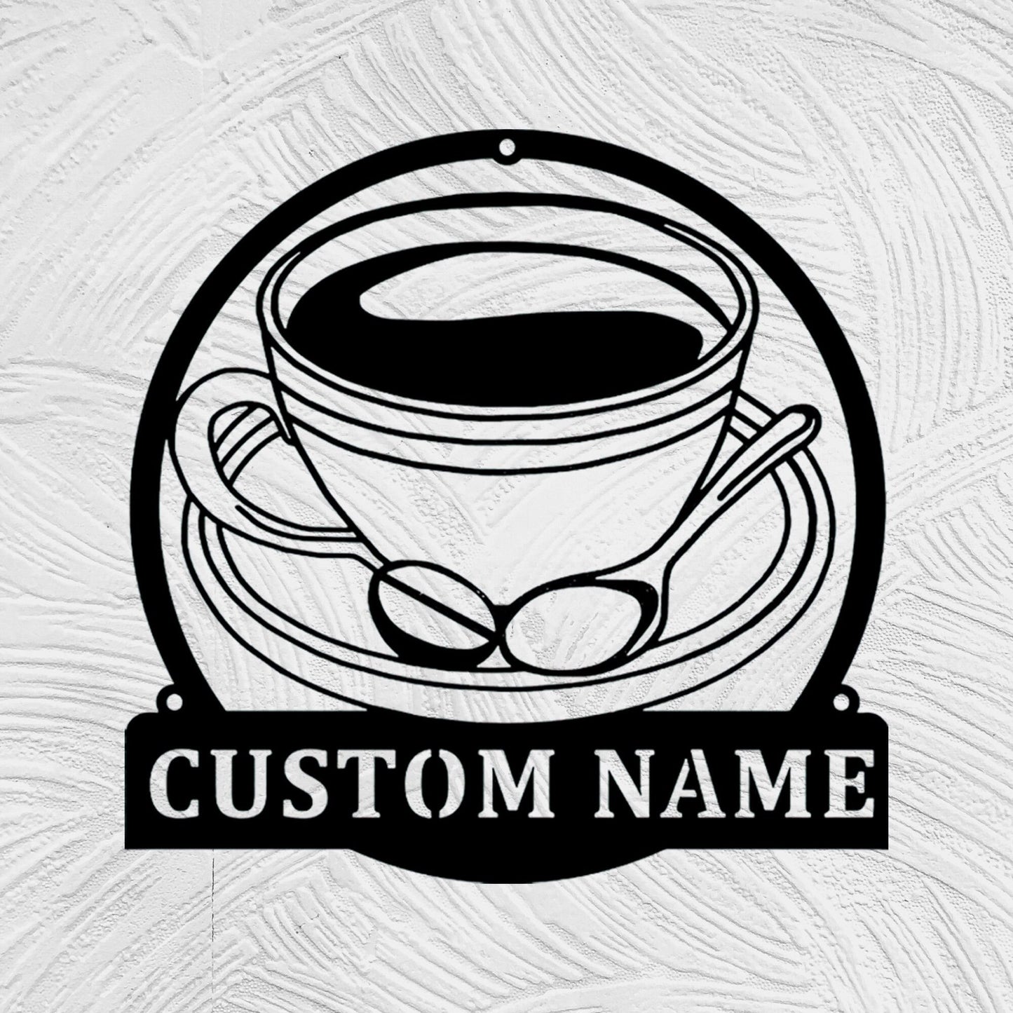 Personalized Coffee Bar Sign, Custom Metal Coffee Bar Sign, Coffee Decor, Custom Coffee Lover Decor, Kitchen Wall Decor