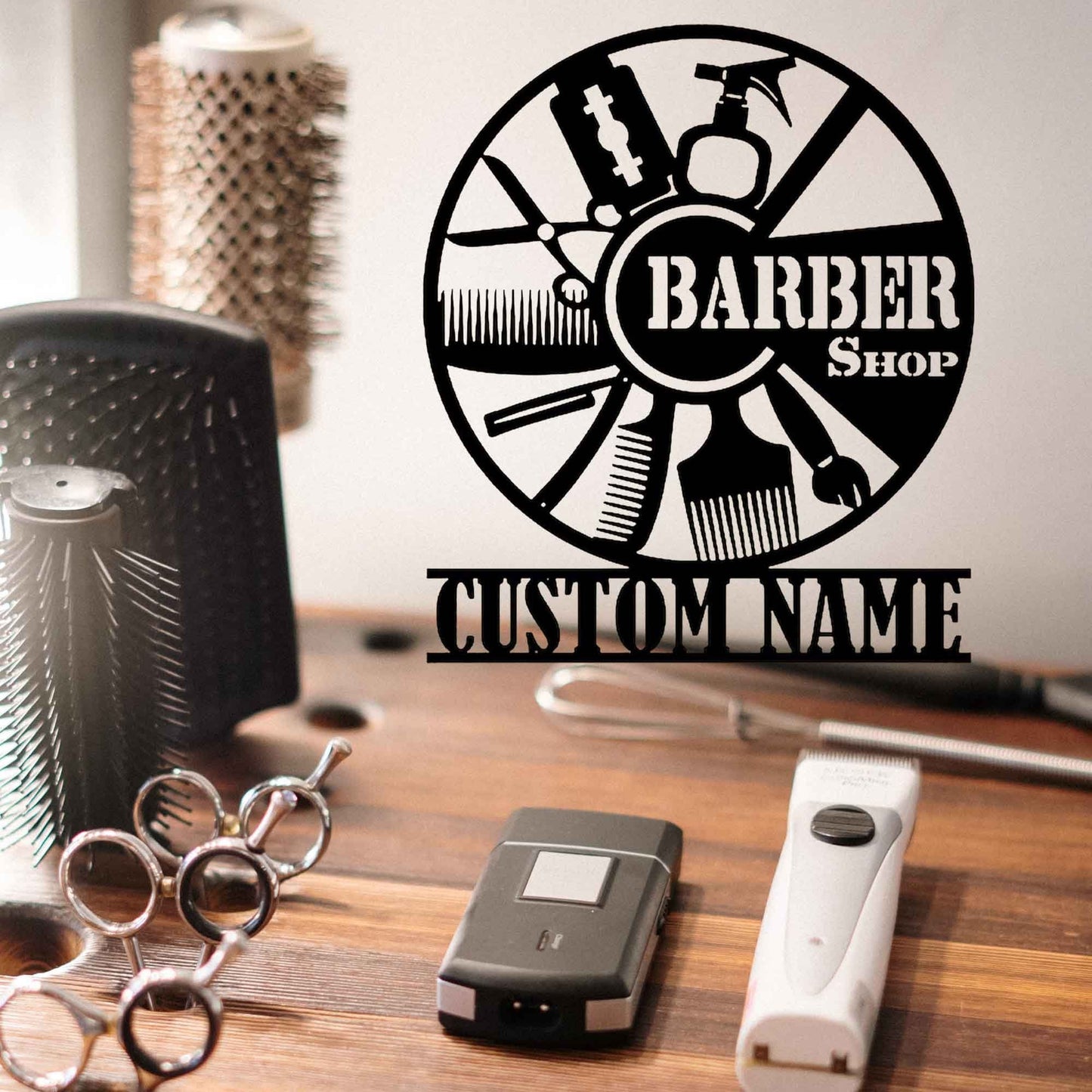Personalized Barber Shop Metal Sign, Personalized Hair Dresser Metal Sign, Barber Shop Metal Wall Decor, Hair Stylist Gift