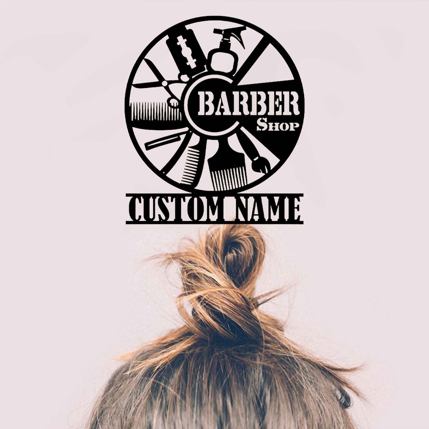 Personalized Barber Shop Metal Sign, Personalized Hair Dresser Metal Sign, Barber Shop Metal Wall Decor, Hair Stylist Gift