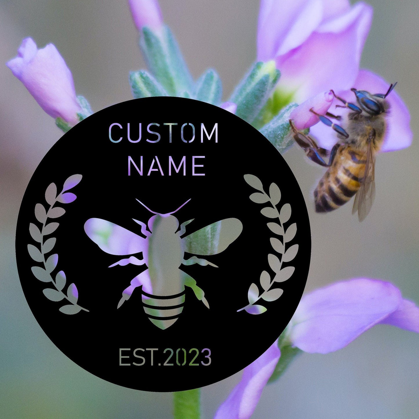 Customizable Bee Metal Signs, Outdoor Decor, Beekeeper, Porch Patio, Garden Yard Decor, Bee Decor, Metal Wall Art, Gifts For Bee Lovers