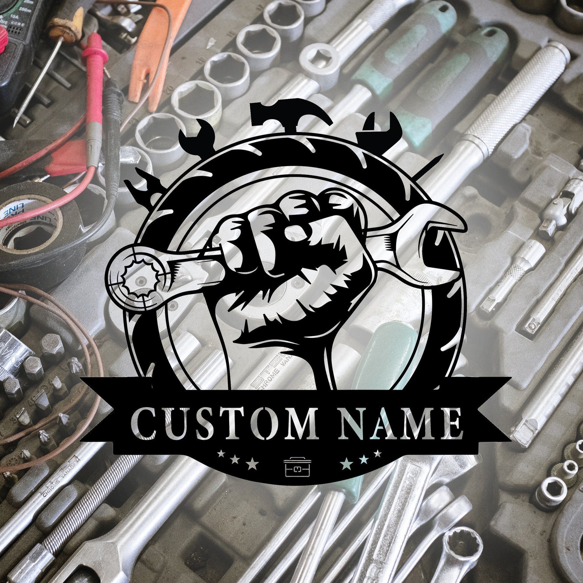 Custom Wrench Tools Metal Sign, Personalized Repair Shop Wall Art, Repair Decor Art, Home Decor, Doorway Signs, Home Gifts