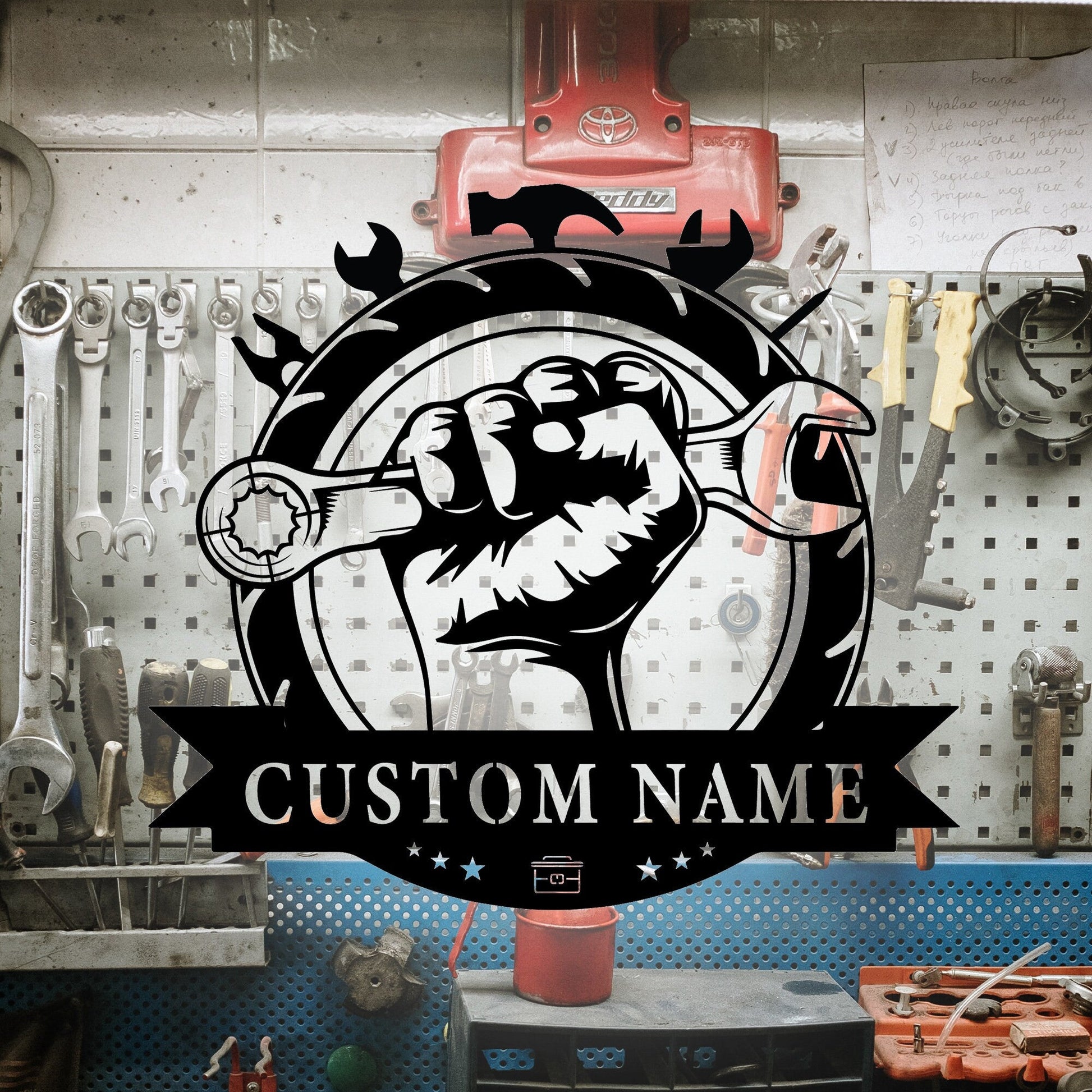 Custom Wrench Tools Metal Sign, Personalized Repair Shop Wall Art, Repair Decor Art, Home Decor, Doorway Signs, Home Gifts
