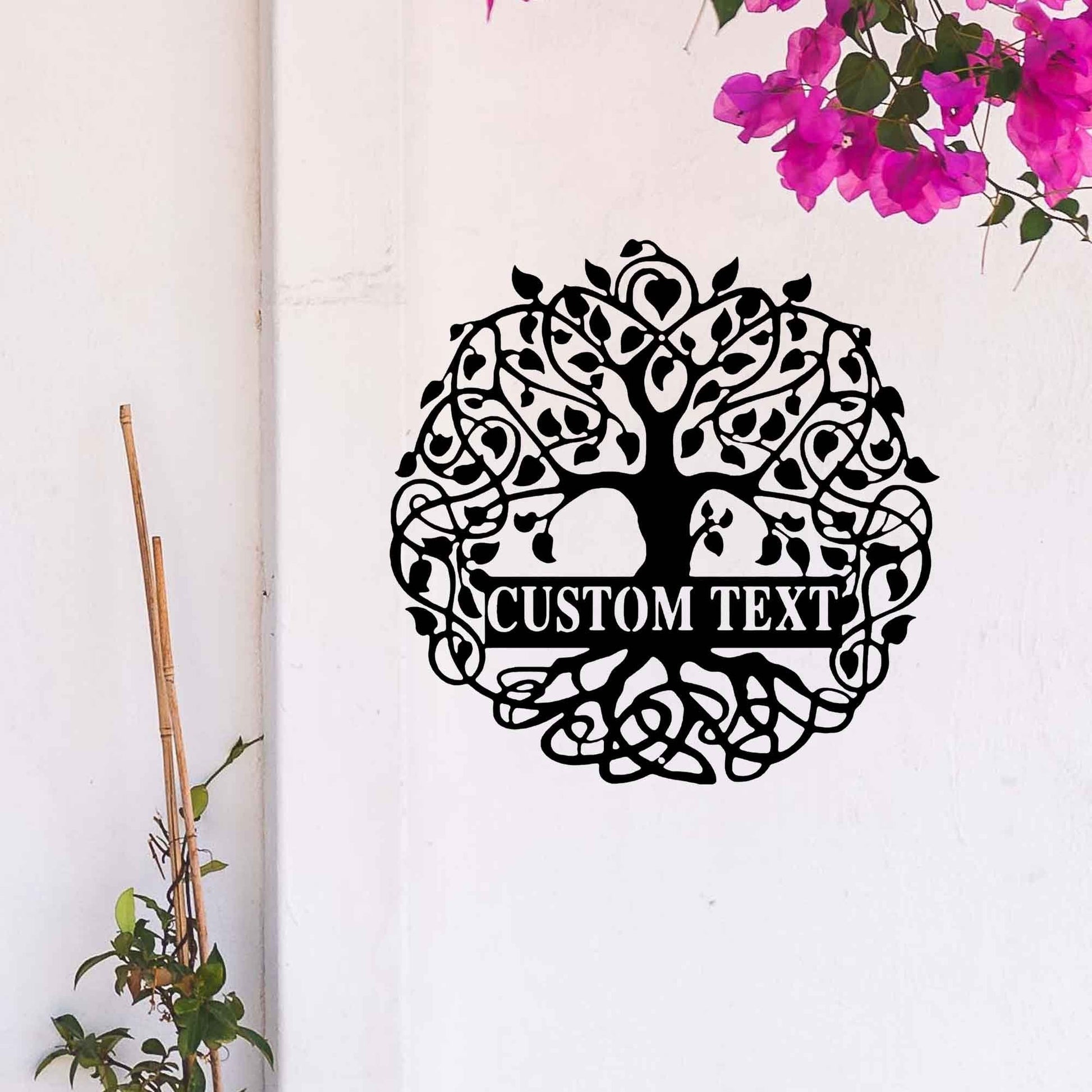 Custom Tree Metal Sign, Custom Wall Art, Multiple Name Wall Decor, Three Name Wall Decor, Custom Tree Metal Address