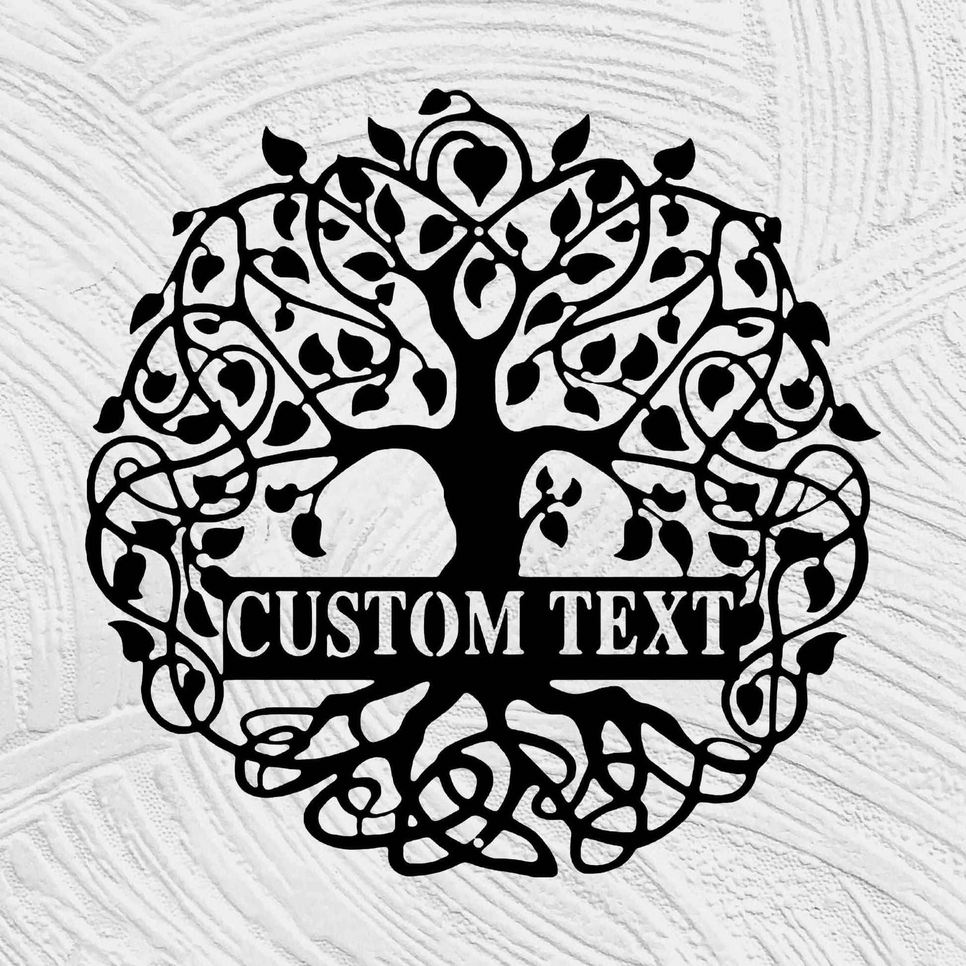 Custom Tree Metal Sign, Custom Wall Art, Multiple Name Wall Decor, Three Name Wall Decor, Custom Tree Metal Address