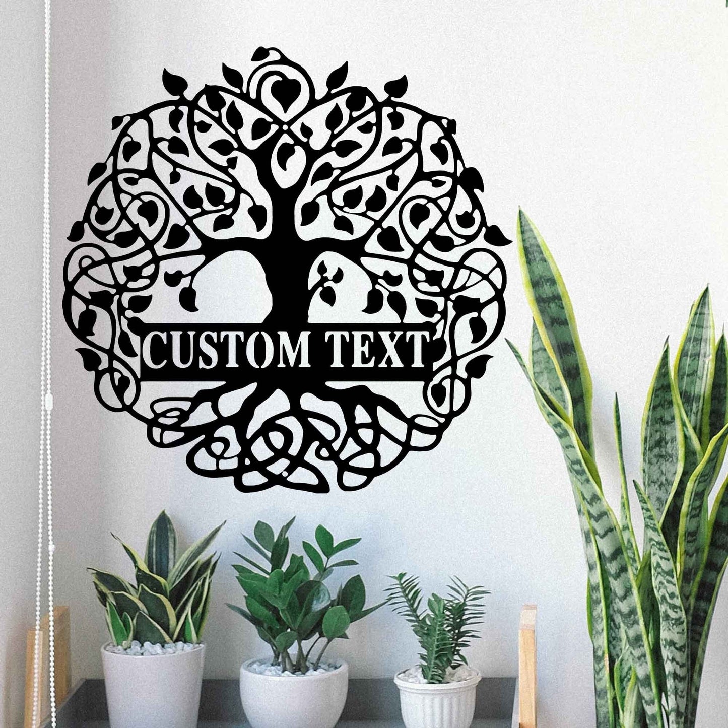 Custom Tree Metal Sign, Custom Wall Art, Multiple Name Wall Decor, Three Name Wall Decor, Custom Tree Metal Address