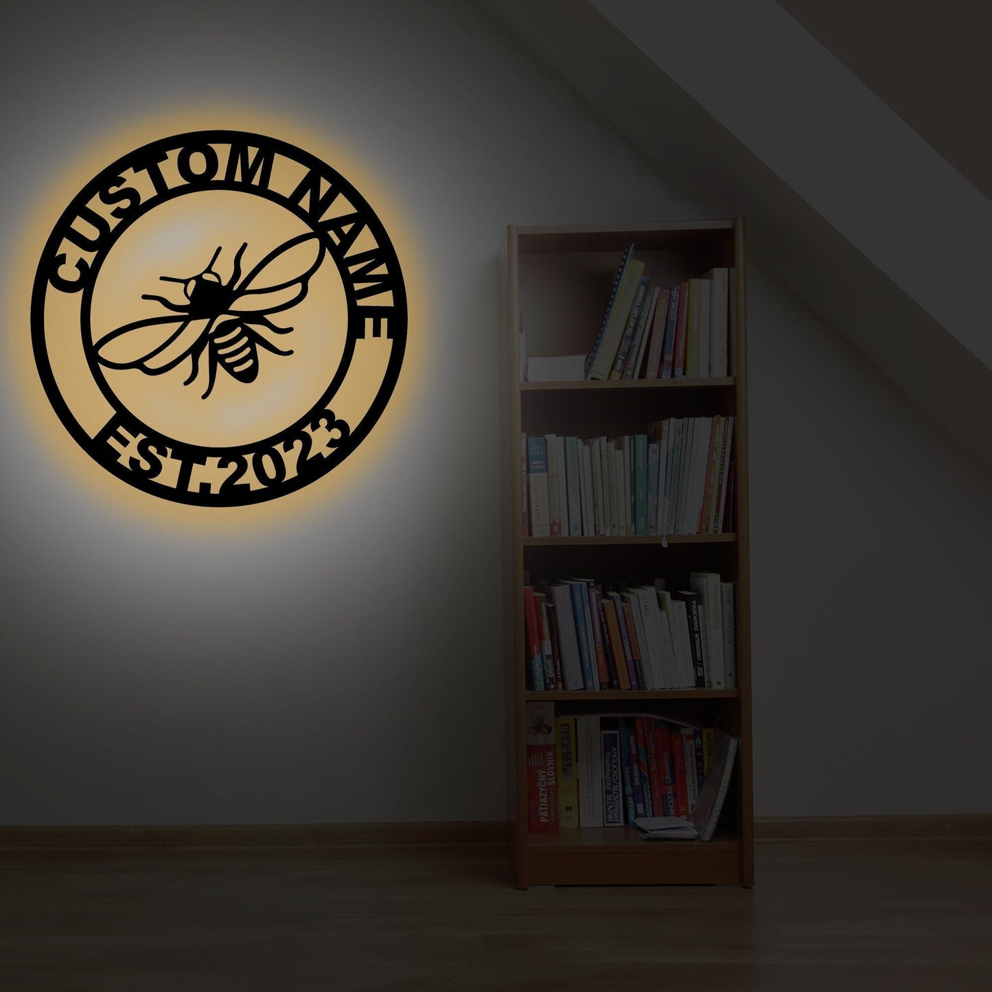 Personalized Bee Metal Signs, Bee Metal Wall Art, Custom Bee Name Signs, Bee Decor, Garden Decor, Yard Decor, Outdoor Decor Beekeeper Gifts