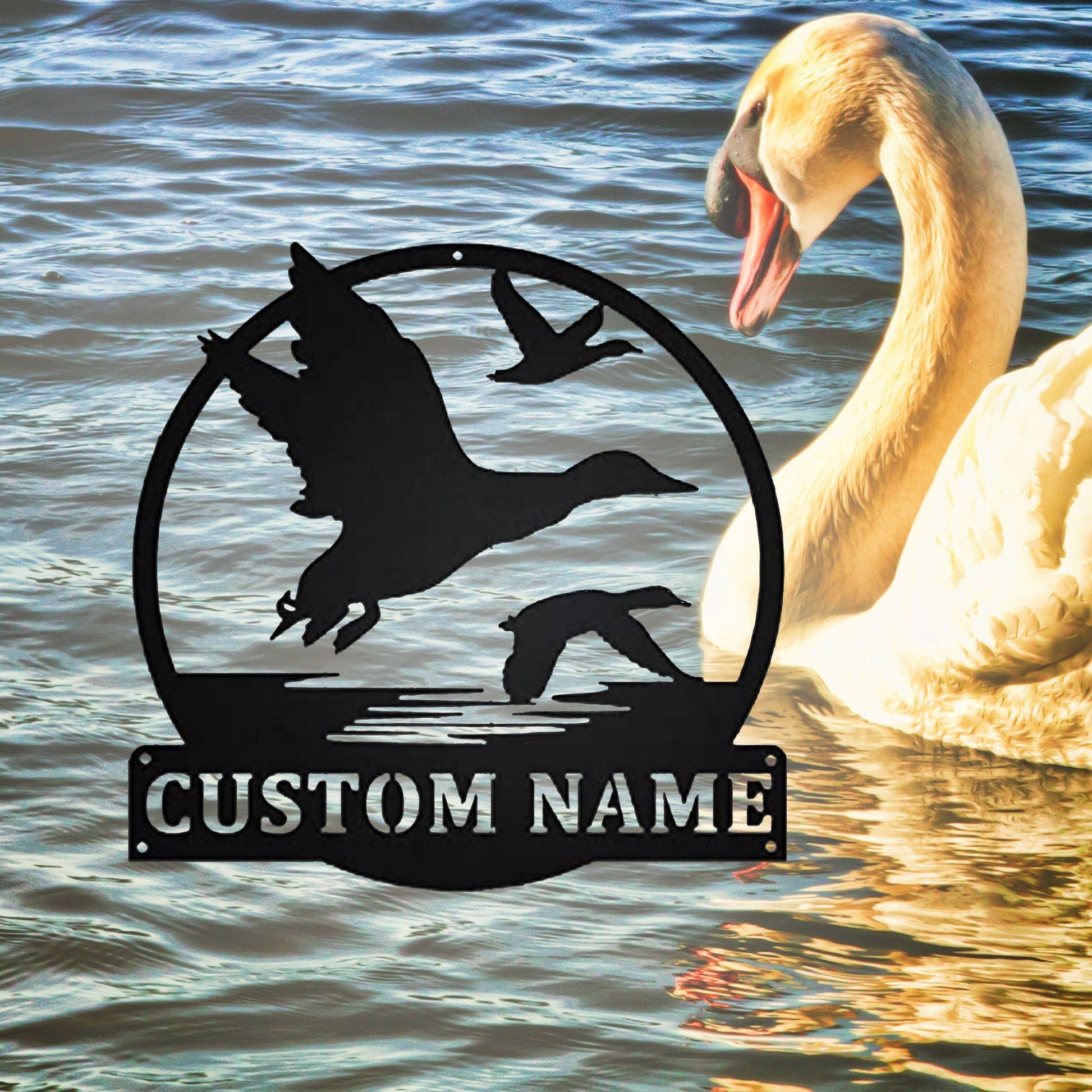 Custom Metal Duck Sign, Farm Duck Metal Sign, Custom Indoor Outdoor Duck Farm Sign, Custom Fly Duck Sign, Home Decor