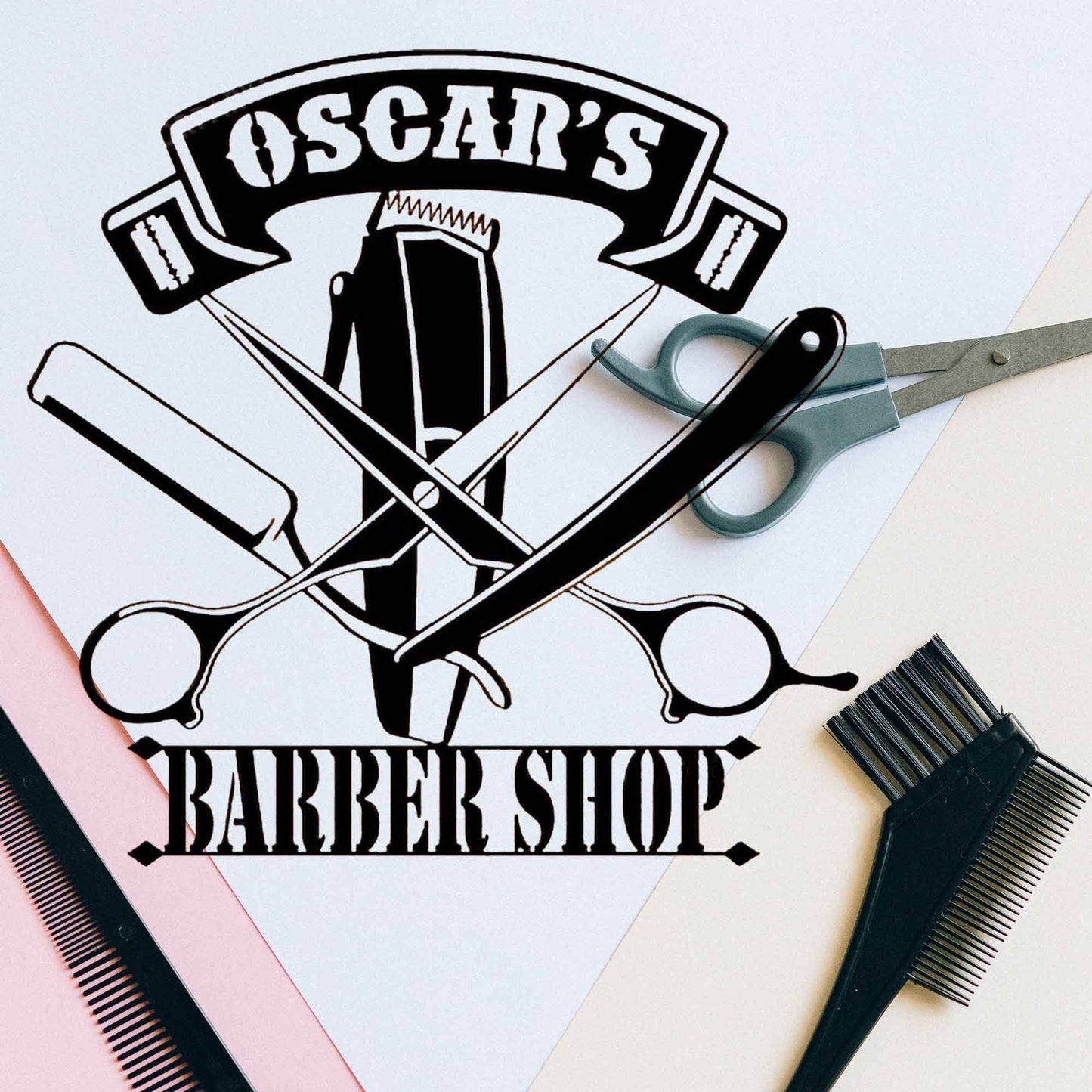 Personalized Hair Stylist Business Name Sign, Barber Shop Wall Decor, Custom Hair Salon Metal Wall Art, Stylist Room Decor, Barber Shop Art