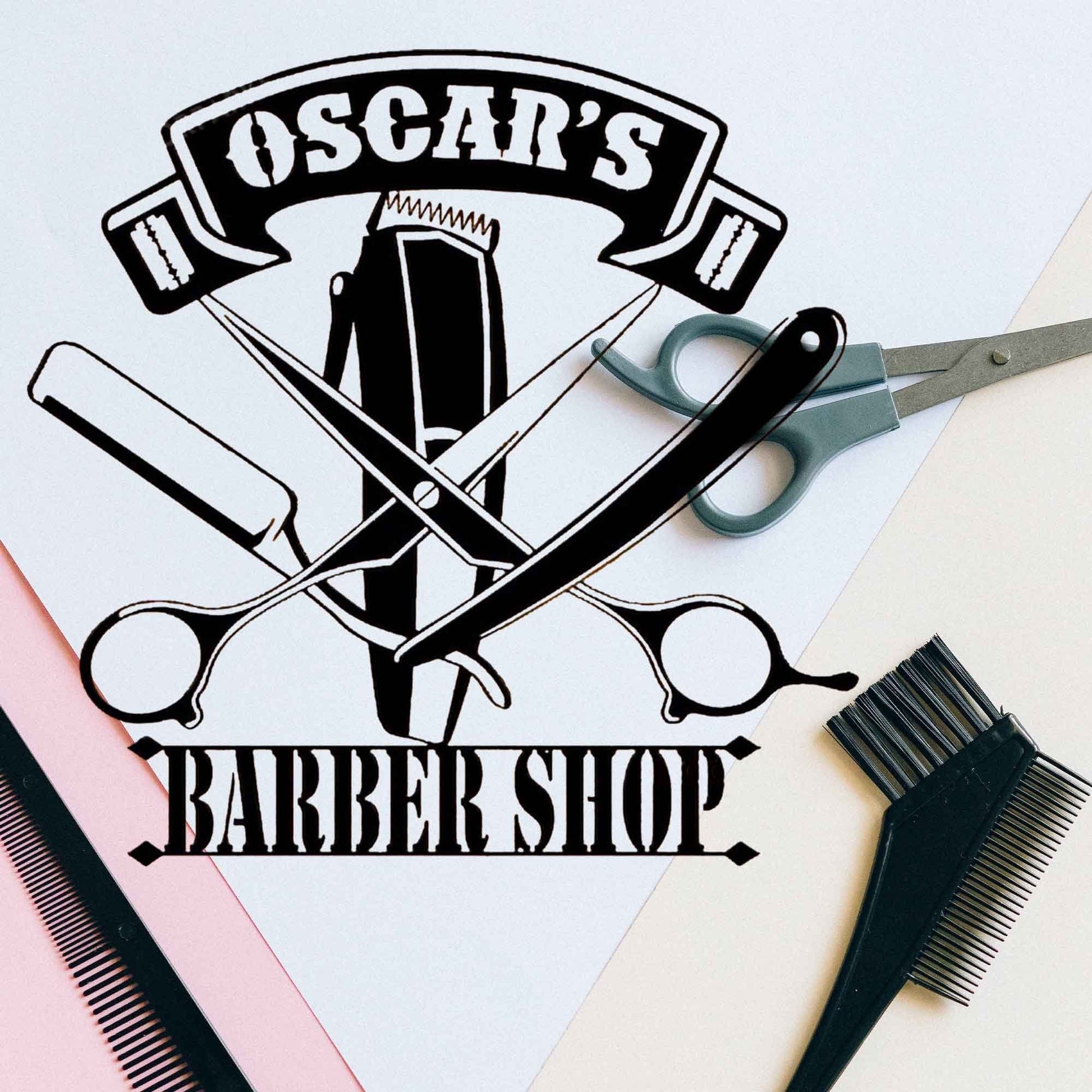 Personalized Hair Stylist Business Name Sign, Barber Shop Wall Decor, Custom Hair Salon Metal Wall Art, Stylist Room Decor, Barber Shop Art