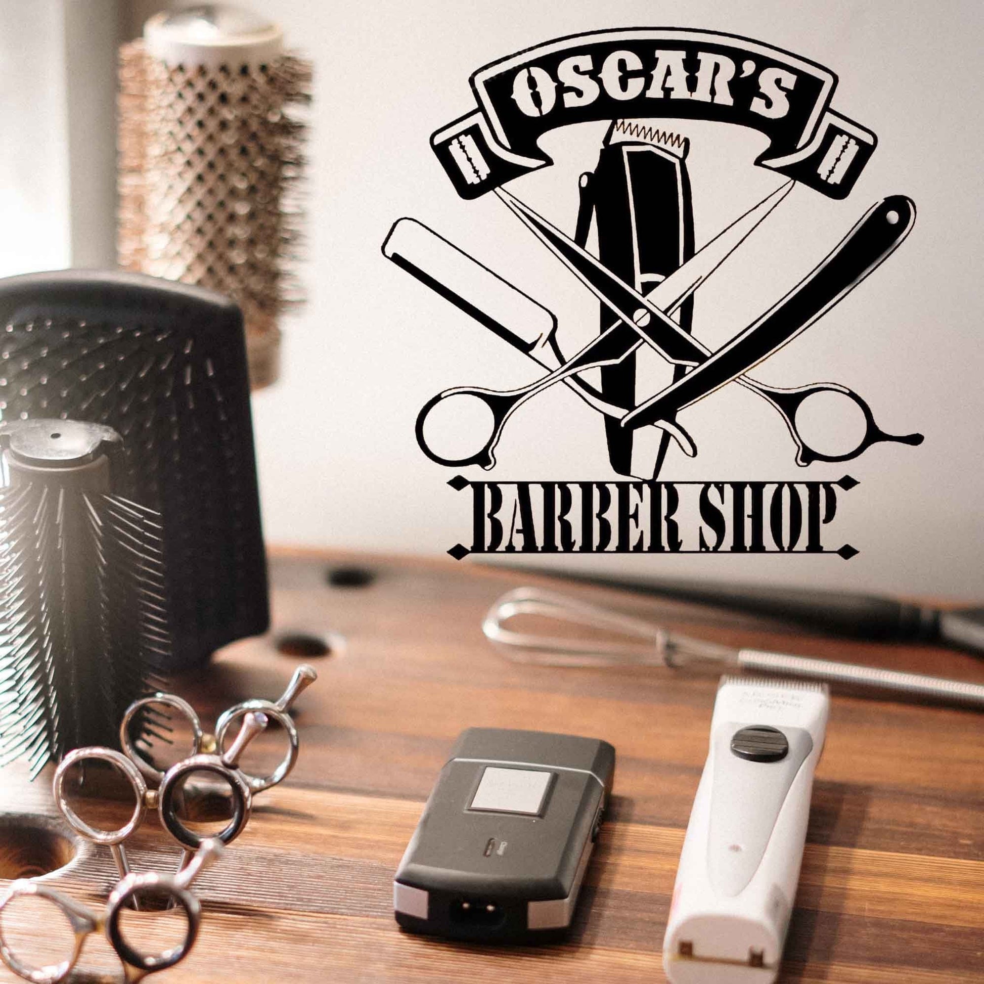 Personalized Hair Stylist Business Name Sign, Barber Shop Wall Decor, Custom Hair Salon Metal Wall Art, Stylist Room Decor, Barber Shop Art