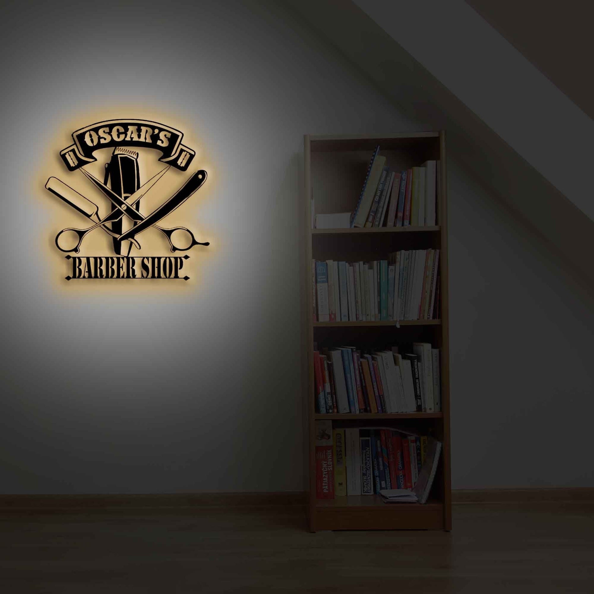 Personalized Hair Stylist Business Name Sign, Barber Shop Wall Decor, Custom Hair Salon Metal Wall Art, Stylist Room Decor, Barber Shop Art