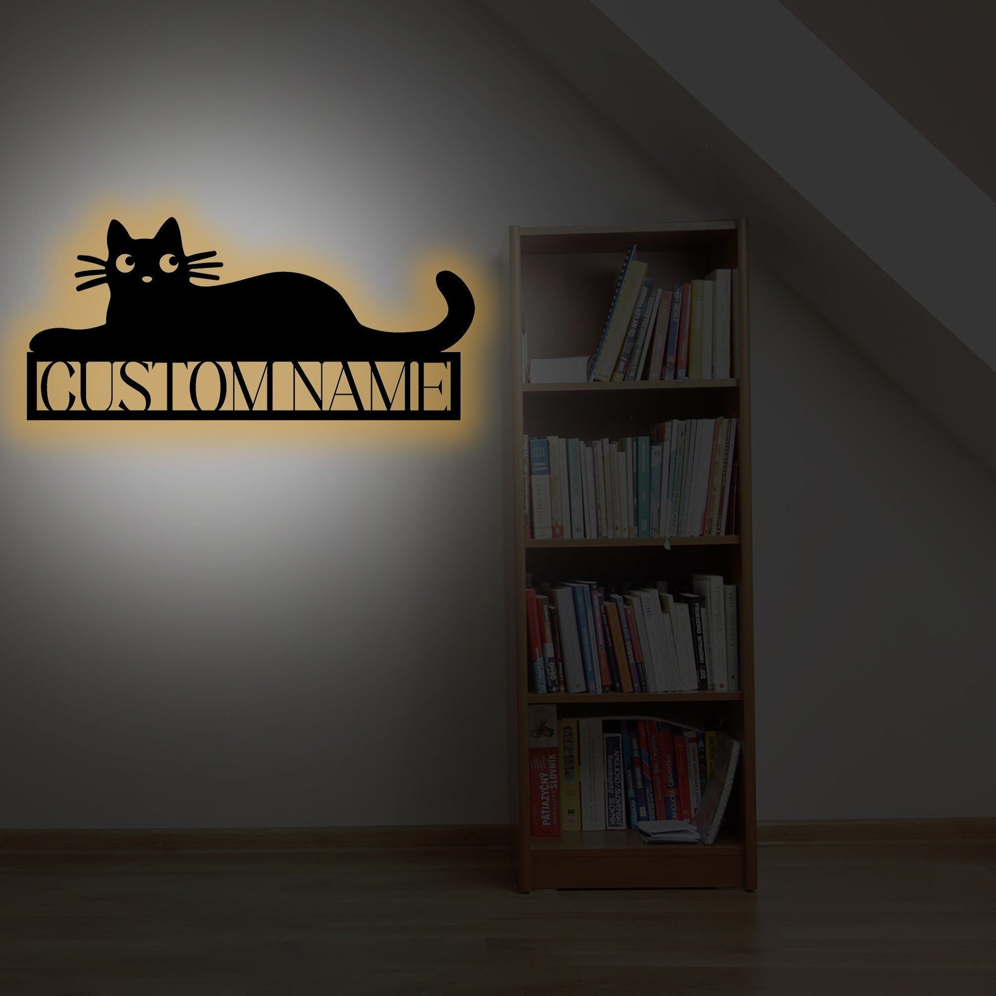 Customized Cute Cat Sign, Metal Wall Art, Metal Decoration, Door Hanging, Home Decorations, Door Court Wall Hanging, Gift For Friends