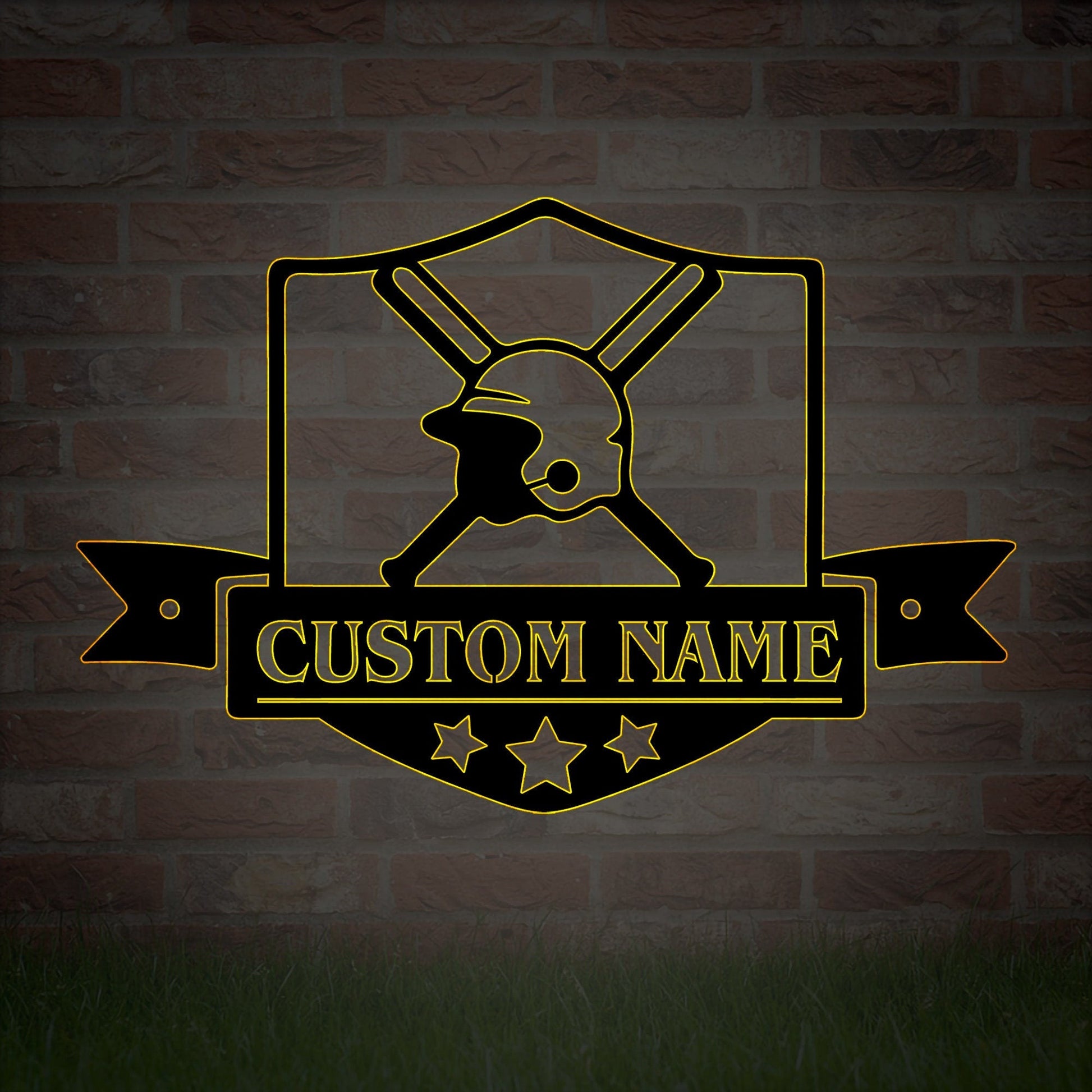 Personalized handmade customBaseballplayerGift, Personalized Night Light with Name or Team, Baseball Night Light,Wall Light,Baseball,LEDSign